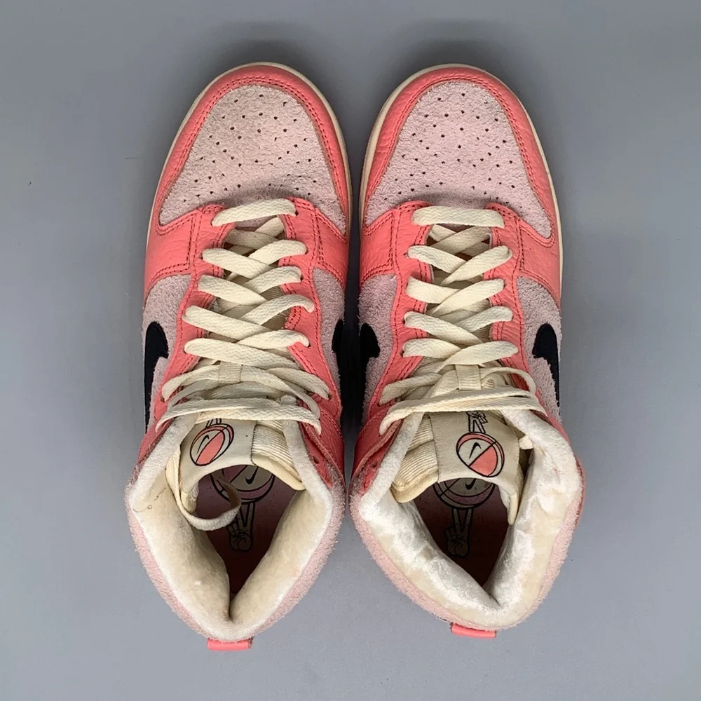 Nike Dunk High Hoops Pink‎ Basketball Shoes DX3359‑600 Women’s Sz 6.5 EU 37.5